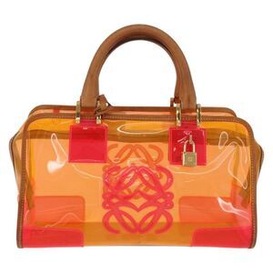 Loewe Amazona Pvc Orange Plastic_Glass Handbag